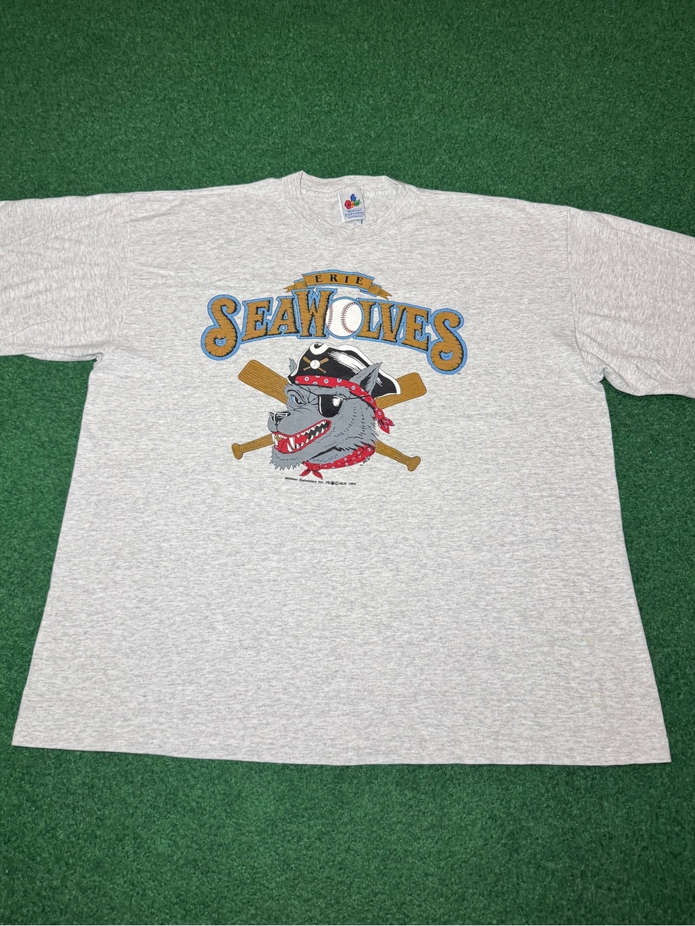 Vintage 90s Erie Seawolves Baseball T-shirt, 1994 MLB Waldameer (XXL)